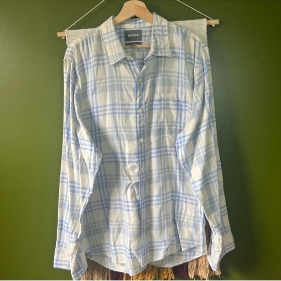 Bonobos Soft Brushed Cotton Slim Plaid Flannel 2XL - Picture 2 of 7